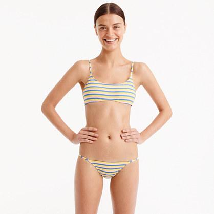 J.Crew Tie-back scoop bikini top in sunshine stripe