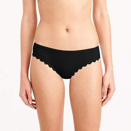 J.Crew Scalloped bikini bottom in Italian matte