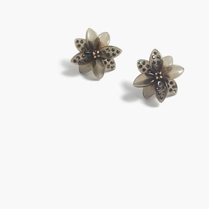 J.Crew Floral burst pav&eacute; earrings