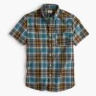 J.Crew Short-sleeve madras shirt in dusty turnip