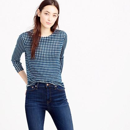 J.Crew Petite Tippi sweater in gingham