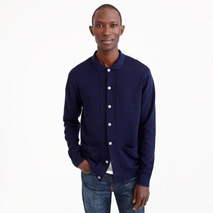 J.Crew Polo cardigan in Pima cotton