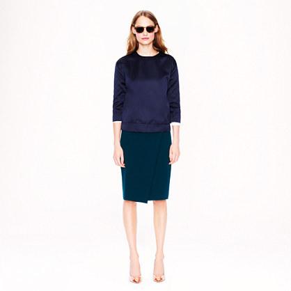 J.Crew Petite wrap pencil skirt
