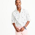 J.Crew Slim lightweight oxford shirt in embroidered anchors
