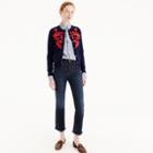 J.Crew Lightweight wool Jackie cardigan with embroidery
