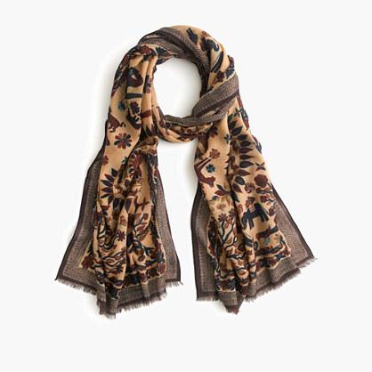J.Crew Drake's&reg; Indian sunrise print scarf