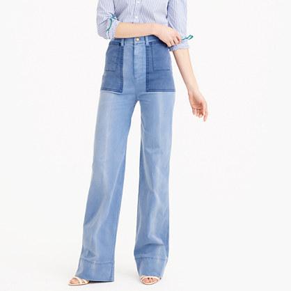 J.Crew Distressed full-length chino pant with patch pockets