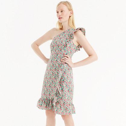 J.Crew Asymmetrical ruffle dress in Liberty® Emma & Georgina floral