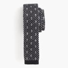 J.Crew Italian wool tie in dark navy Fair Isle