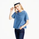 J.Crew Petite swing top in Spanish indigo