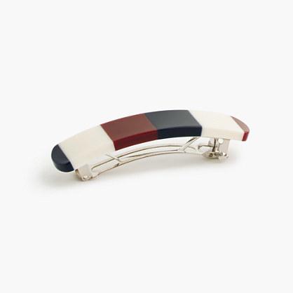 J.Crew Rounded colorblock barrette in Italian acrylic