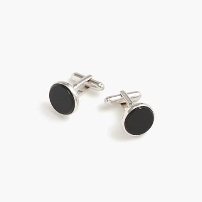 J.Crew Black onyx rounded cuff links