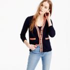 J.Crew Tipped summerweight cardigan sweater