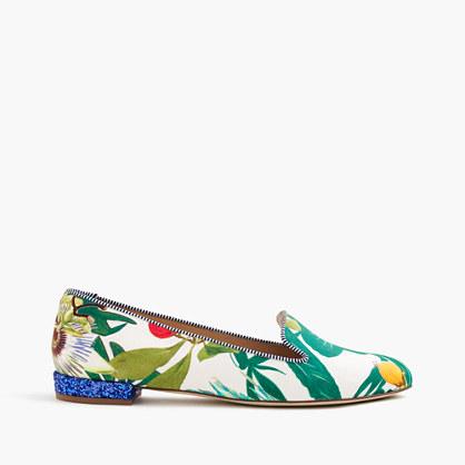 J.Crew Loafers with glitter heel in Ratti® Into the Wild print