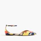J.Crew Sadie ankle-strap flats in vintage floral