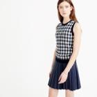 J.Crew Collection featherweight cashmere shell in gingham