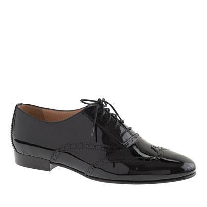 J.Crew Patent wing-tip oxfords