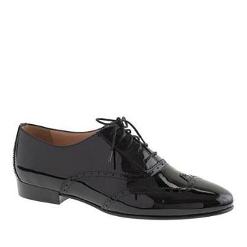 J.Crew Patent wing-tip oxfords