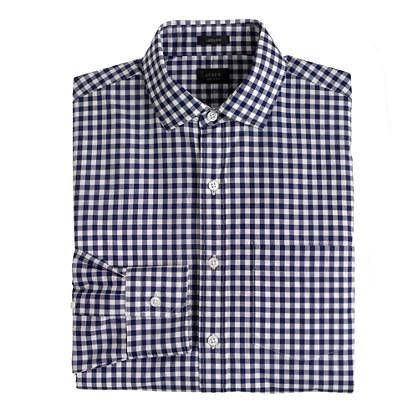 J.Crew Ludlow spread-collar shirt in navy gingham