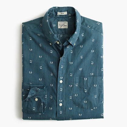 J.Crew Slim Secret Wash shirt in striped floral