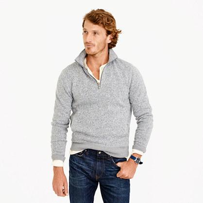 J.Crew Summit fleece half-zip sweatshirt in grey