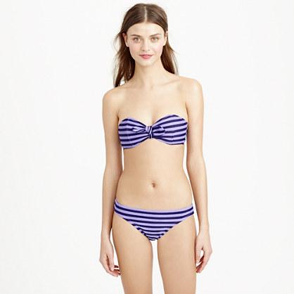 J.Crew Striped bandeau bow bikini top