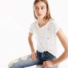 J.Crew Embellished floral T-shirt