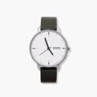 J.Crew Tinker 42mm silver-toned watch with black strap