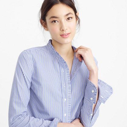 J.Crew Tall ruffled button-up shirt in stripe