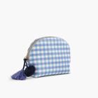 J.Crew Makeup pouch in gingham print