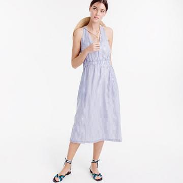 J.Crew Cross-back dress in stripe