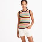 J.Crew Italian featherweight cashmere shell in candy stripe