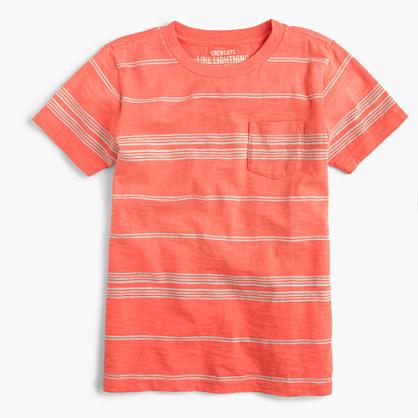 J.Crew Boys' slub pocket T-shirt in skinny stripe