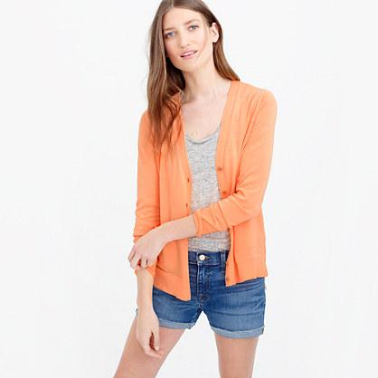 J.Crew Summerweight cardigan sweater in neon