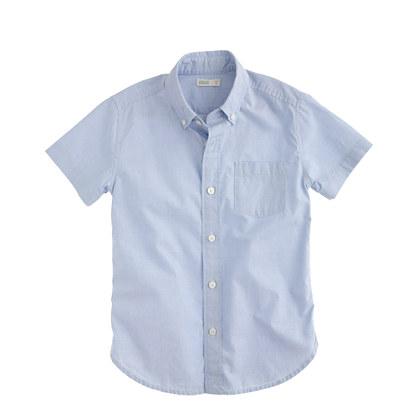 J.Crew boys' Secret Wash short-sleeve end-on-end shirt