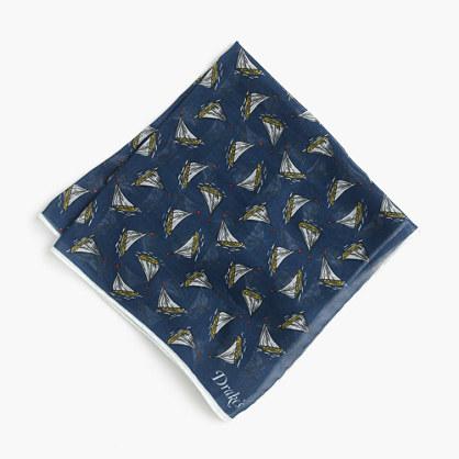 J.Crew Drake's® cotton-silk pocket square in schooner print