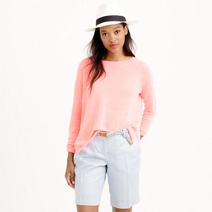 J.Crew Metallic foil tailored bermuda short