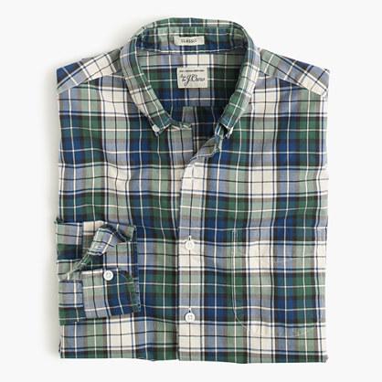 J.Crew Slim Secret Wash shirt in blue tartan