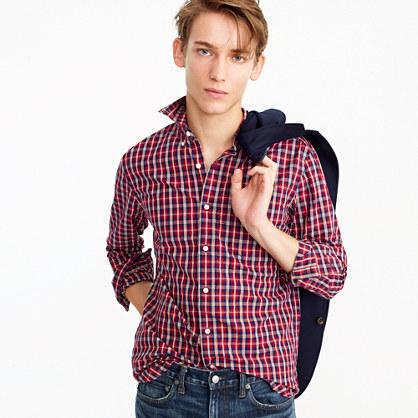 J.Crew Slim American Pima cotton oxford shirt in tartan