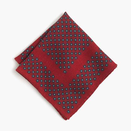 J.Crew English wool pocket square in foulard