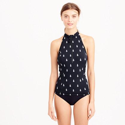 J.Crew Rash guard in pineapple print