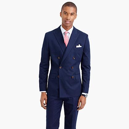 J.Crew Ludlow double-breasted suit jacket in Italian chino