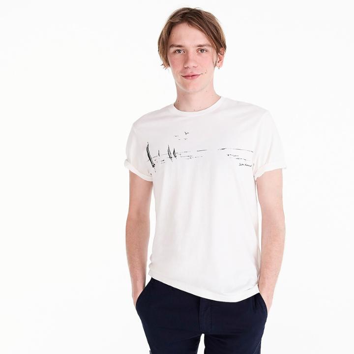 J.Crew J.Crew Mercantile Broken-in T-shirt in sailboat sketch graphic