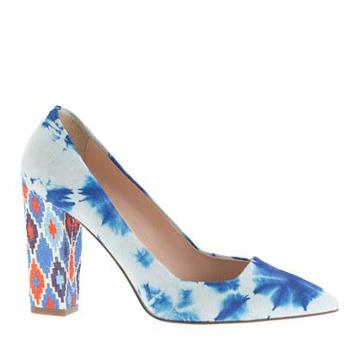 J.Crew Ava tie-dye suede pumps