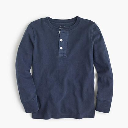 J.Crew Boys' long-sleeve garment-dyed henley shirt