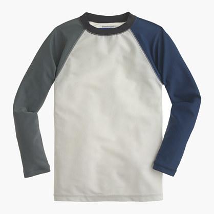 J.Crew Boys' rash guard with baseball sleeves