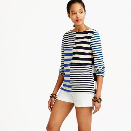 J.Crew Patchwork-striped T-shirt