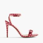 J.Crew Gingham leather sandals with bow