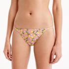 J.Crew Tieless string bikini bottom in lemon print