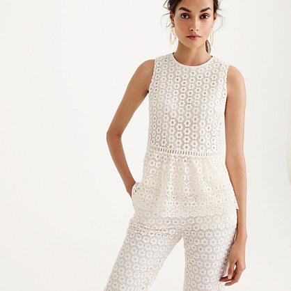 J.Crew Daisylace peplum top